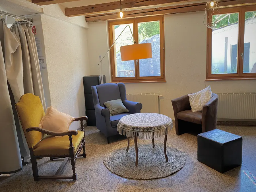 Coin salon cosy de l'auberge